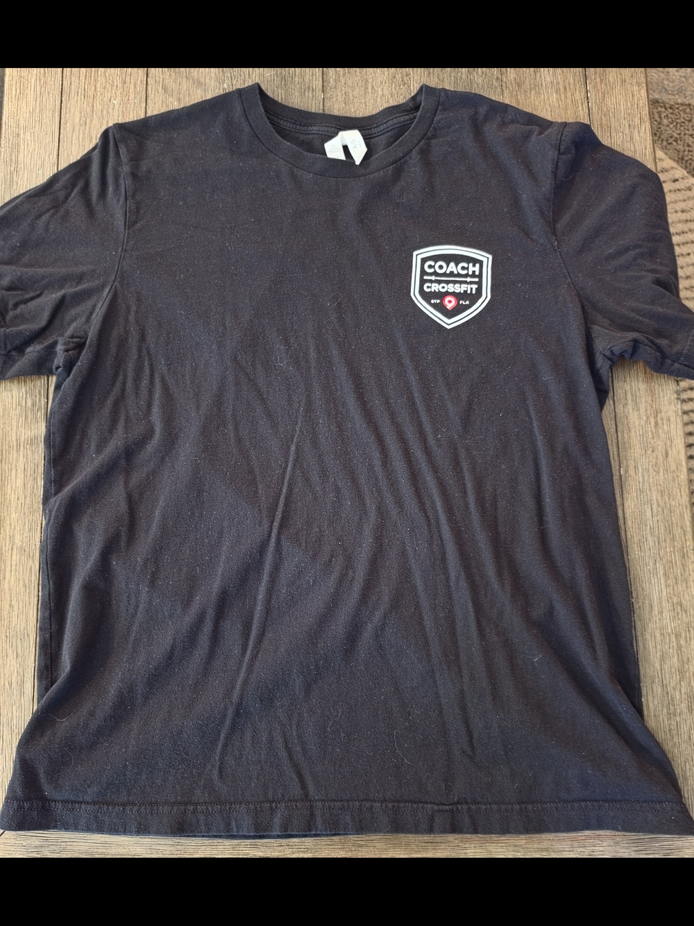 Black CrossFit "Coach" Logo Short Sleeve Tee Size XL